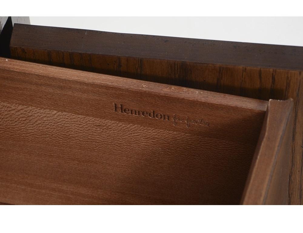 Pair of Campaign Style Tall Fitted Cabinets by Henredon In Good Condition In Dallas, TX