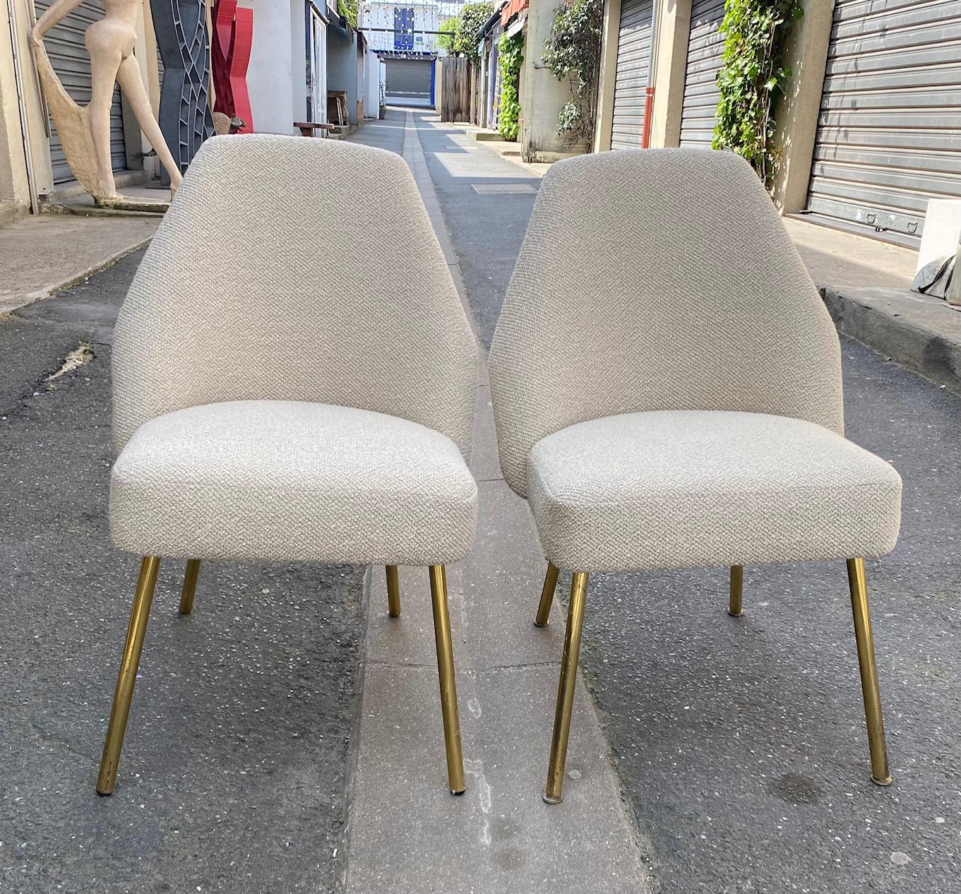 Pair of Campanula Chairs by Carlo Pagani for Arflex, Italy, 1950s 3