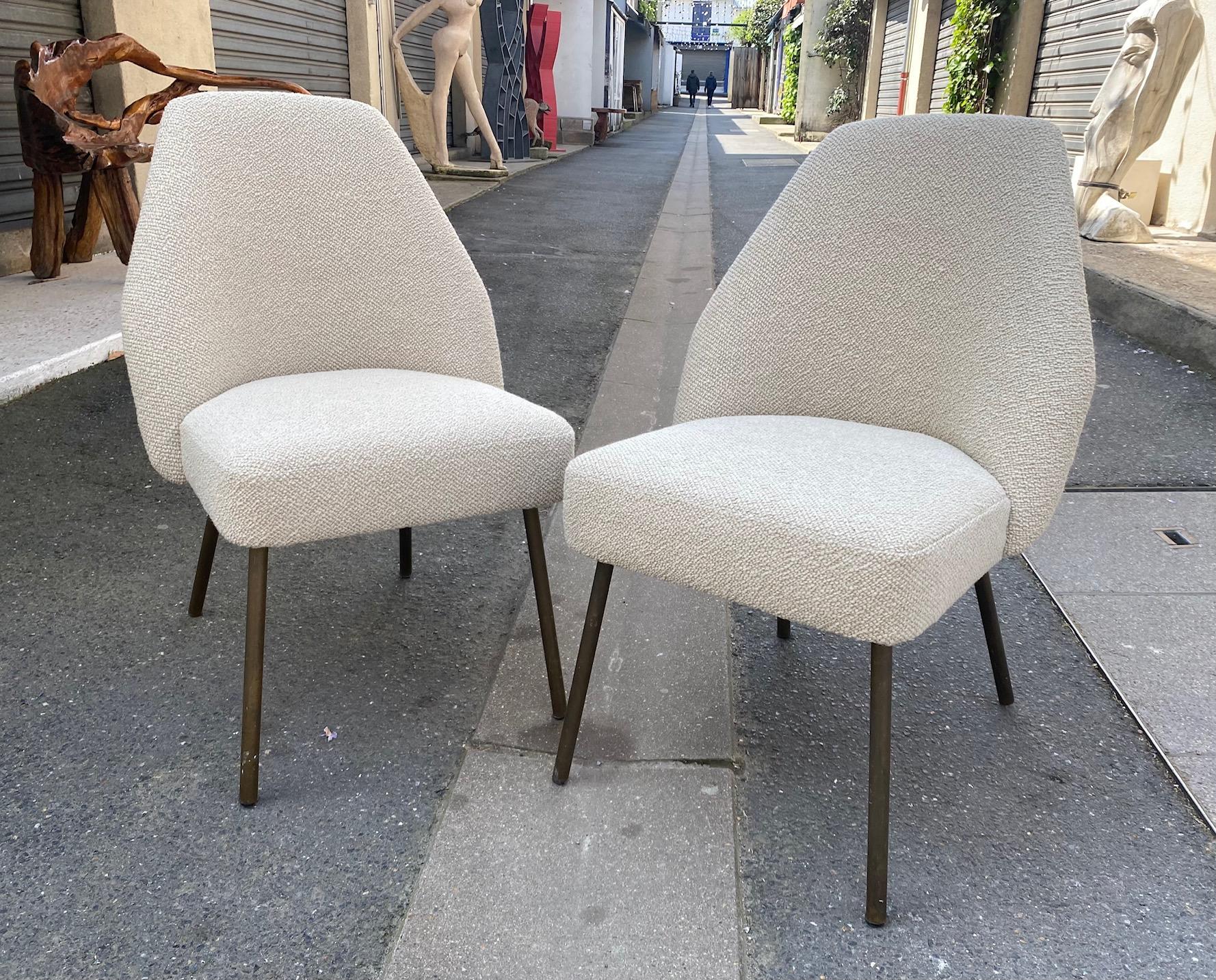 Pair of Campanula Chairs by Carlo Pagani for Arflex, Italy, 1950s 6