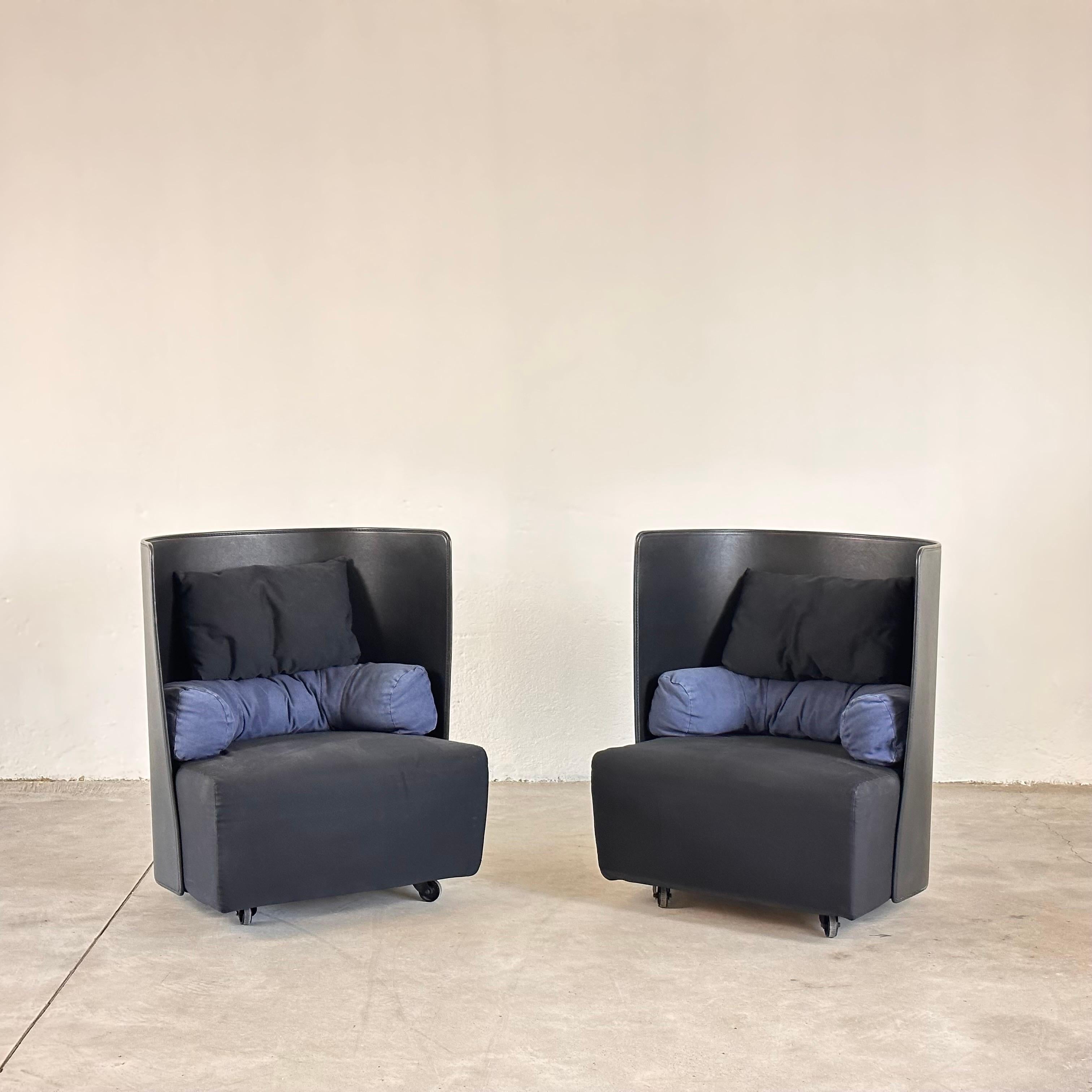 Paar Sessel „Campo“ von De Pas Urbino Lomazzi für Zanotta, 1980er Jahre im Zustand „Gut“ im Angebot in Brescia , Brescia