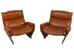 Pair of Canada Lounge Chairs by Osvaldo Borsani in Rosewood, Tecno, circa 1965