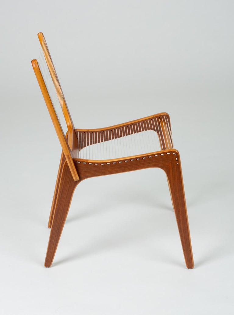 Pair of Canadian Modernist Cord Chairs by Jacques Guillon at 1stDibs