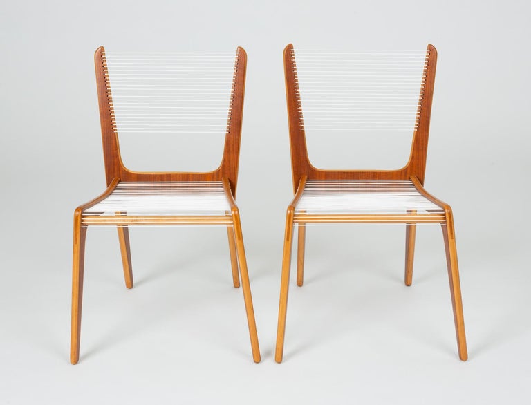 Pair of Canadian Modernist Cord Chairs by Jacques Guillon ...
