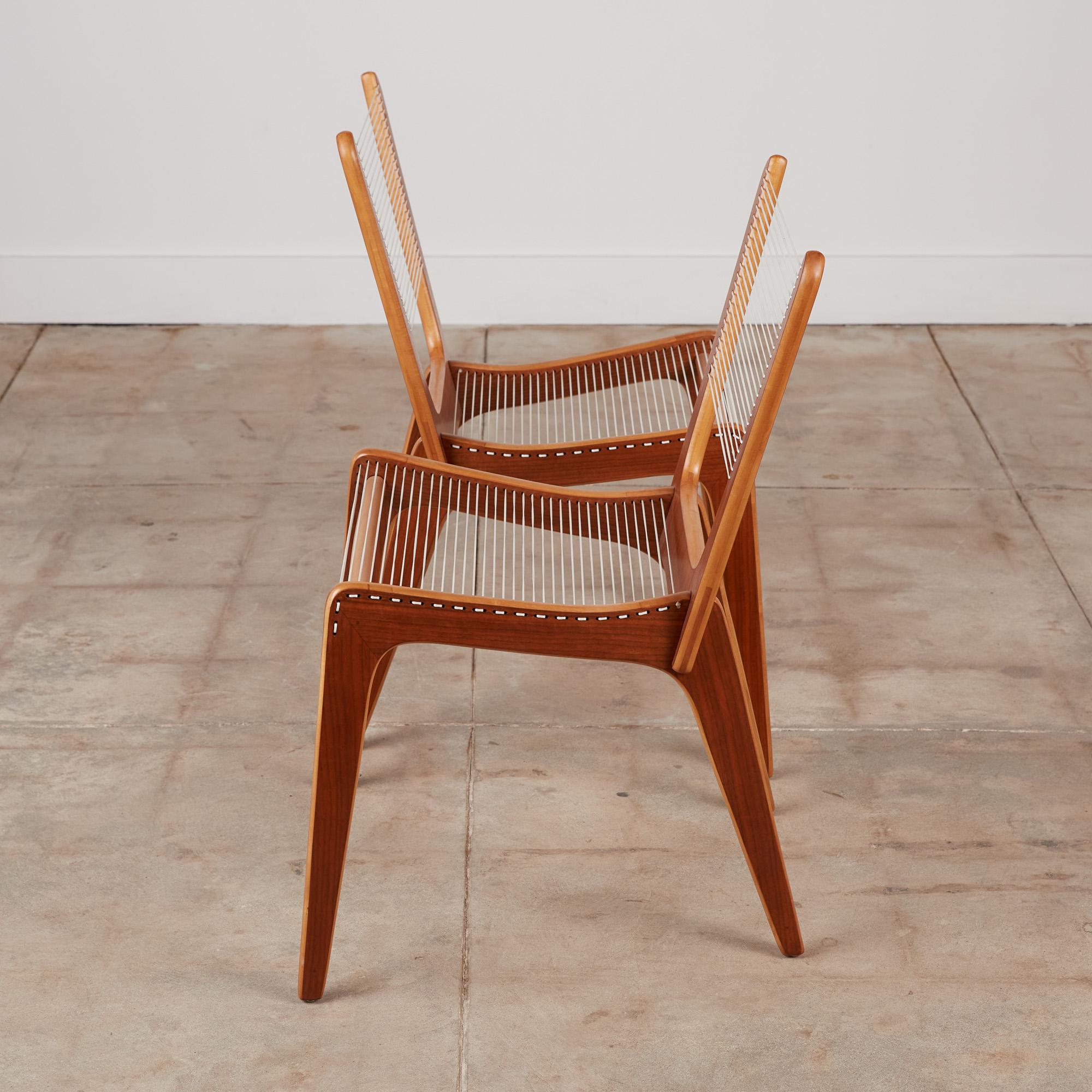 Pair of Canadian Modernist Cord Chairs by Jacques Guillon 1