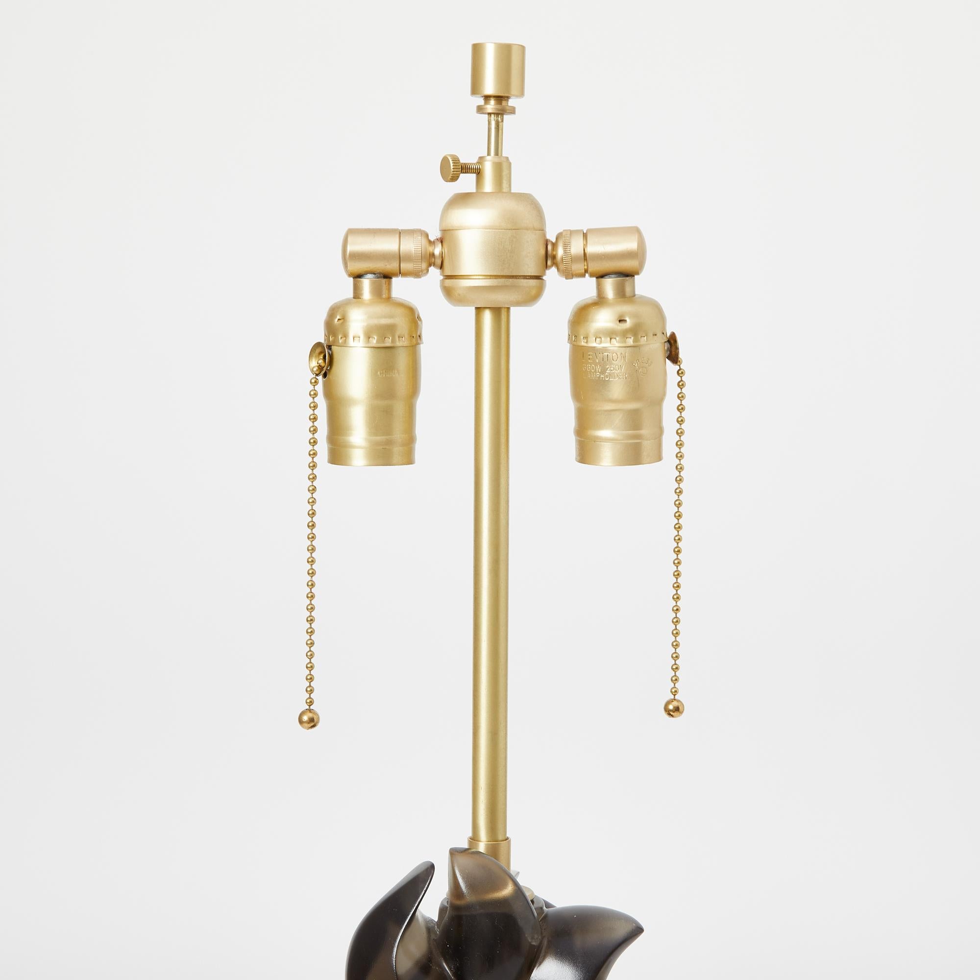 Pair of Candela Lamps in Smoke In New Condition For Sale In New York, NY