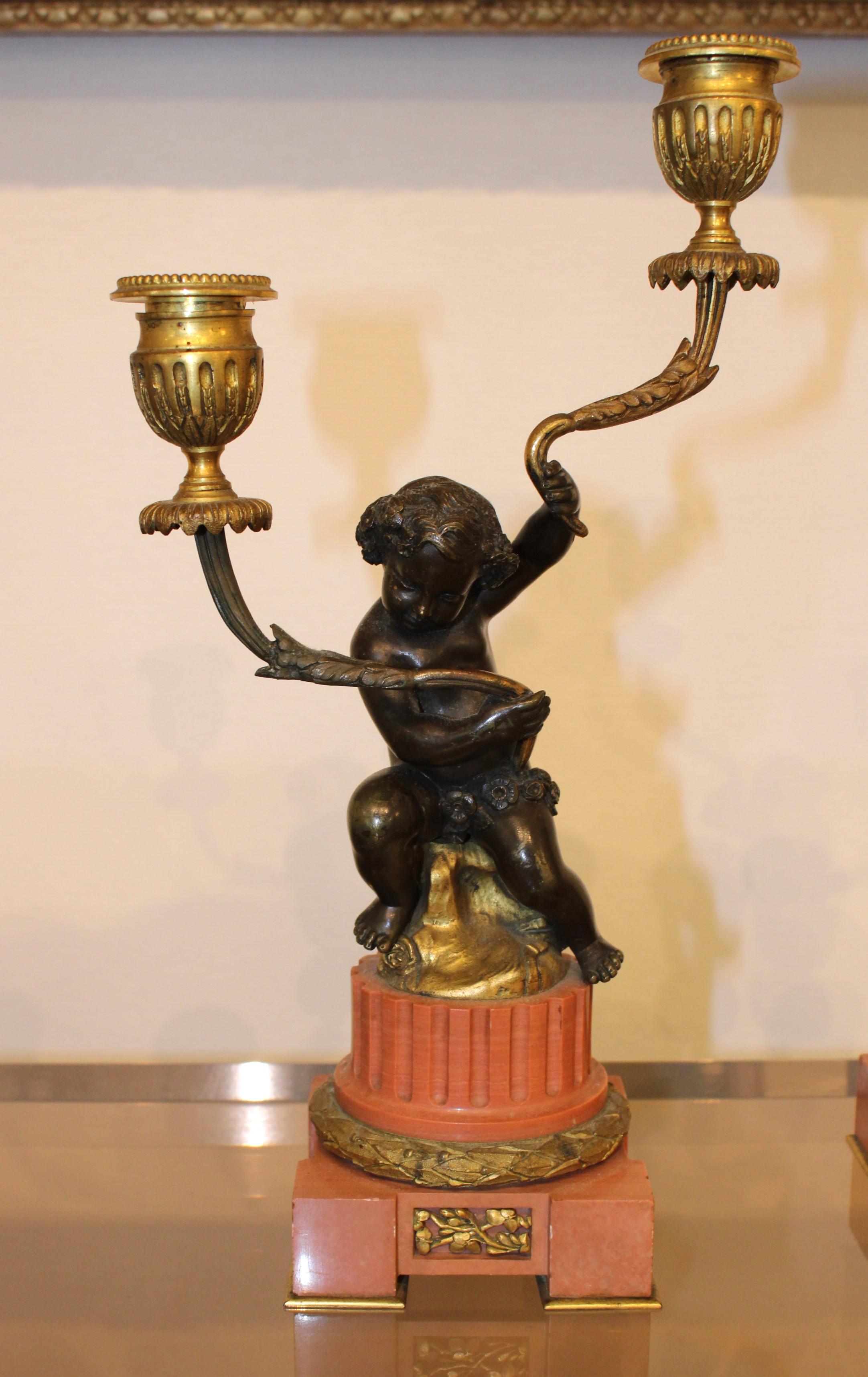 Coppia di candelabri, XIX secolo In condizioni buone in vendita a Paris, FR