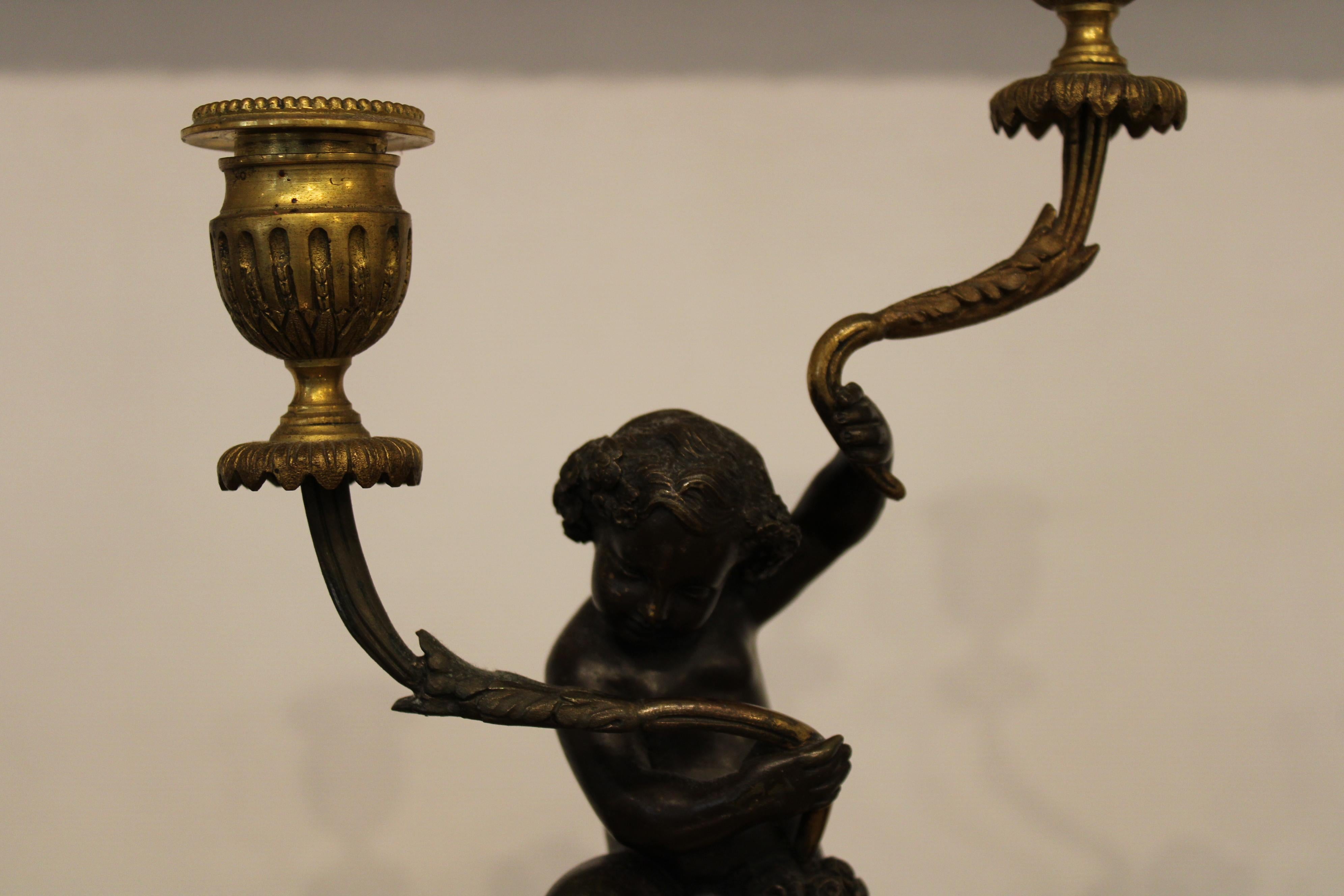 Coppia di candelabri, XIX secolo in vendita 1