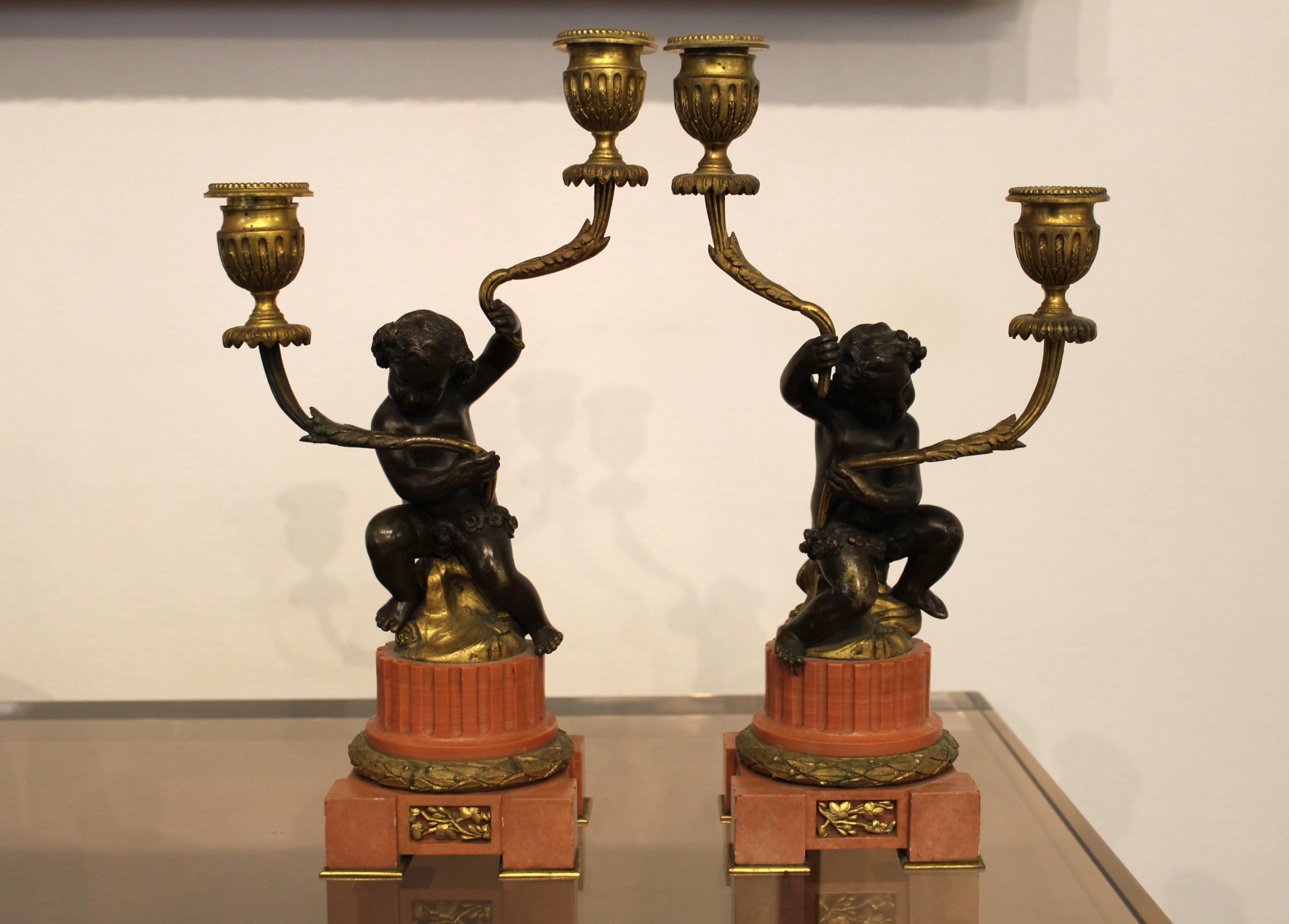 Coppia di candelabri, XIX secolo in vendita 2