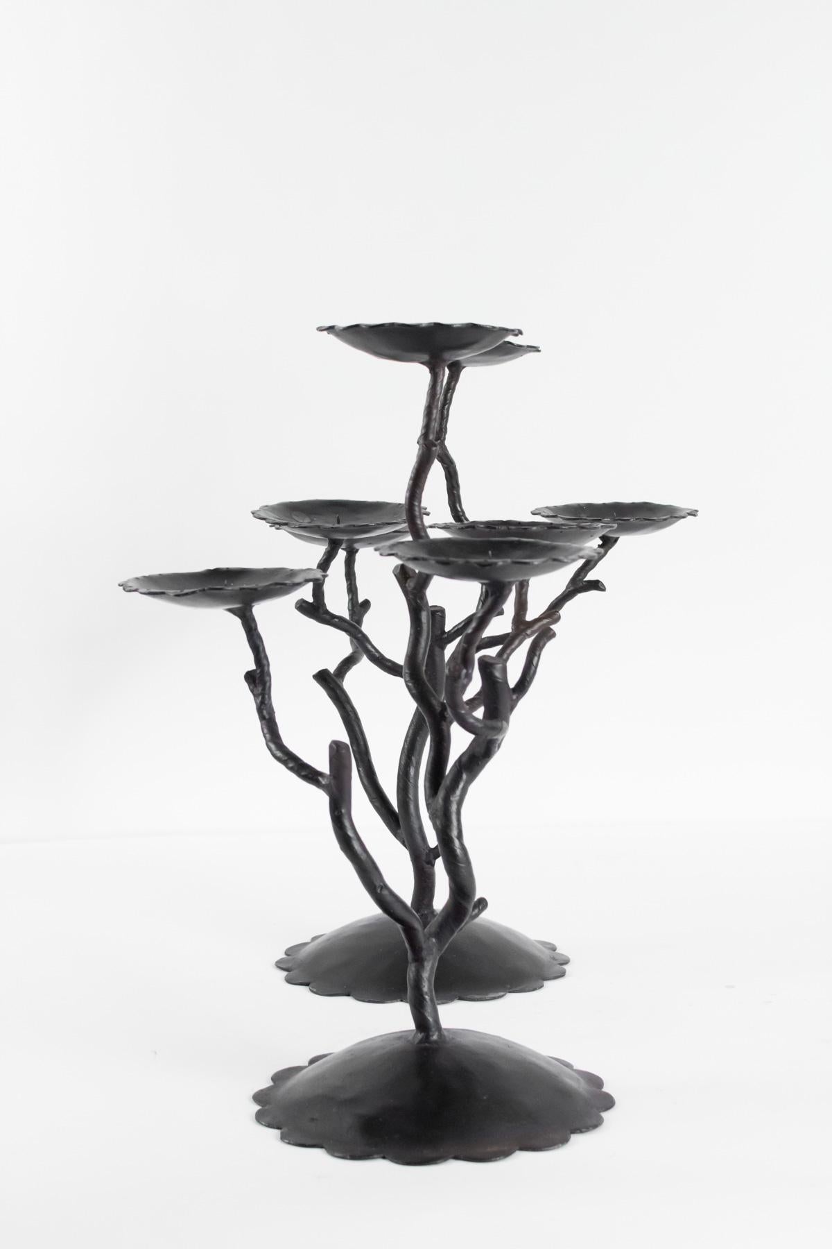 Pair of Candelabra 4 Branches, 20th Century, Modern Art For Sale 6