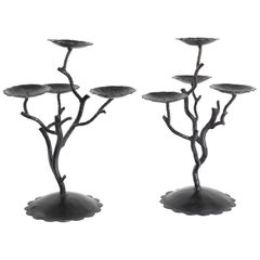 Pair of Candelabra 4 Branches, 20th Century, Modern Art