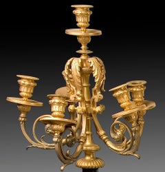 Pair of Candelabras, Belgian Bronze and Marble, 19th Century