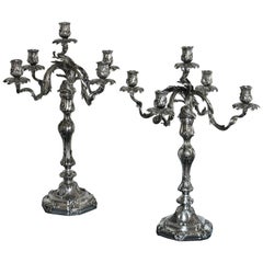 Pair of Candelabra in Silver from Maison Boin-Taburet
