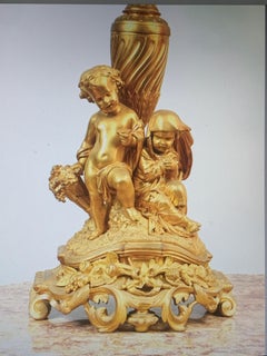 Pair of Candelabras Bronze with Putti