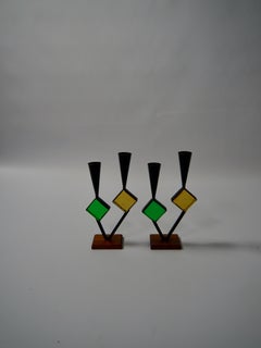 Pair of Candelabras by Erik Höglund for Bo Svensk, Sweden, 1960s