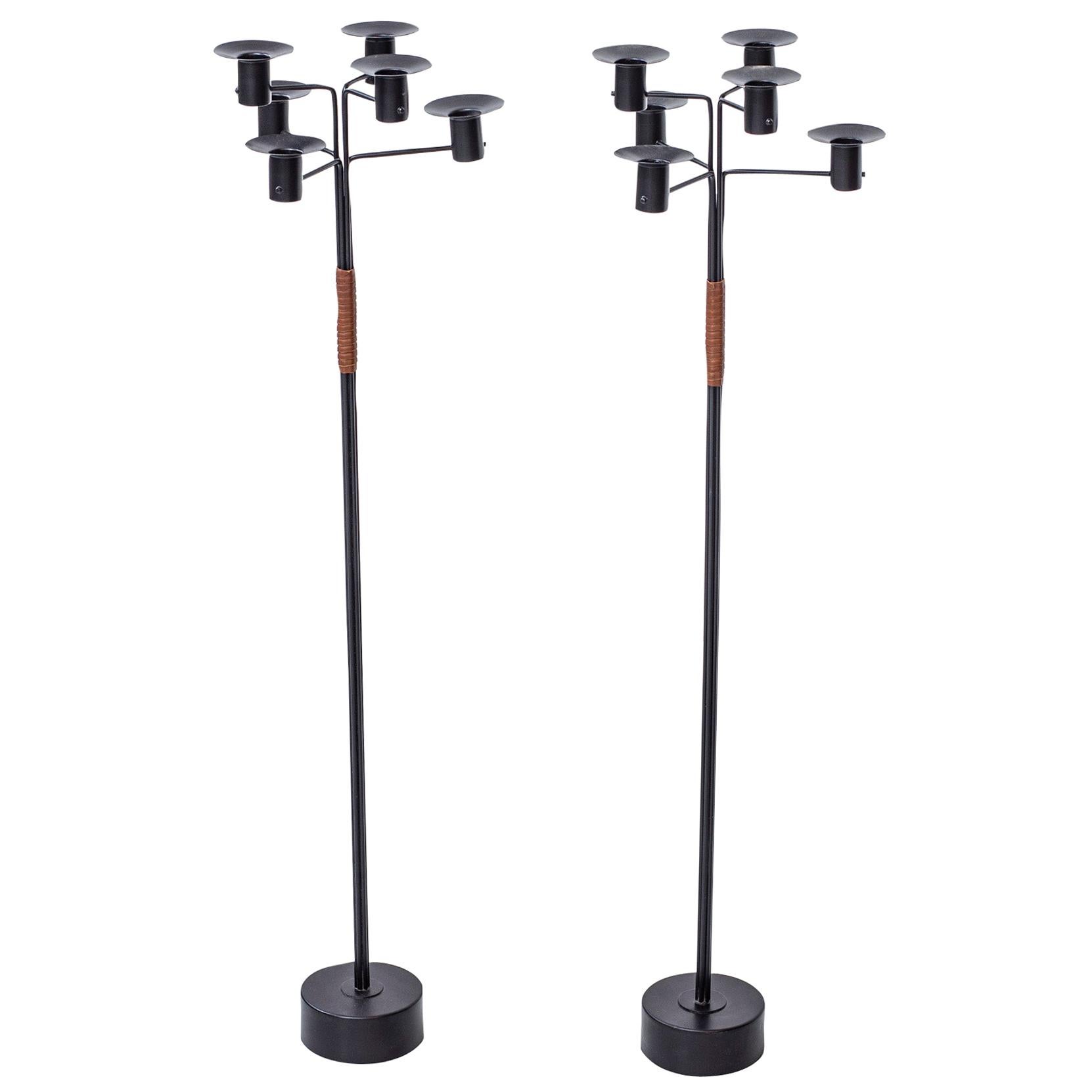 Pair of Candelabras by Hans-Agne Jakobsson, Sweden, 1950s For Sale