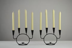 Pair of Candelabras by Nils “Kricke” Wahlström for Ystad-Metall, Sweden, 1950s