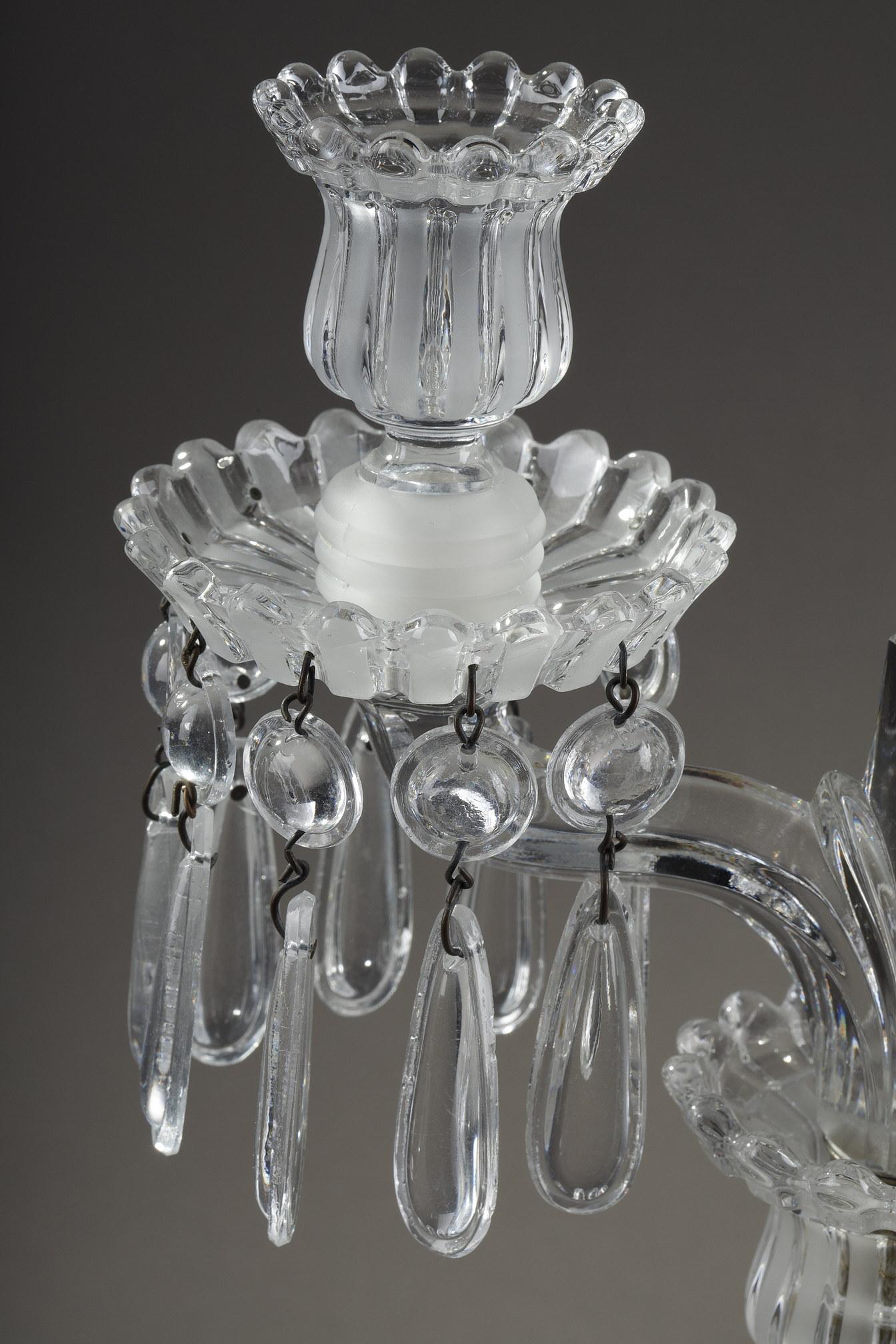 Pair of Candelabras in Baccarat Crystal 4