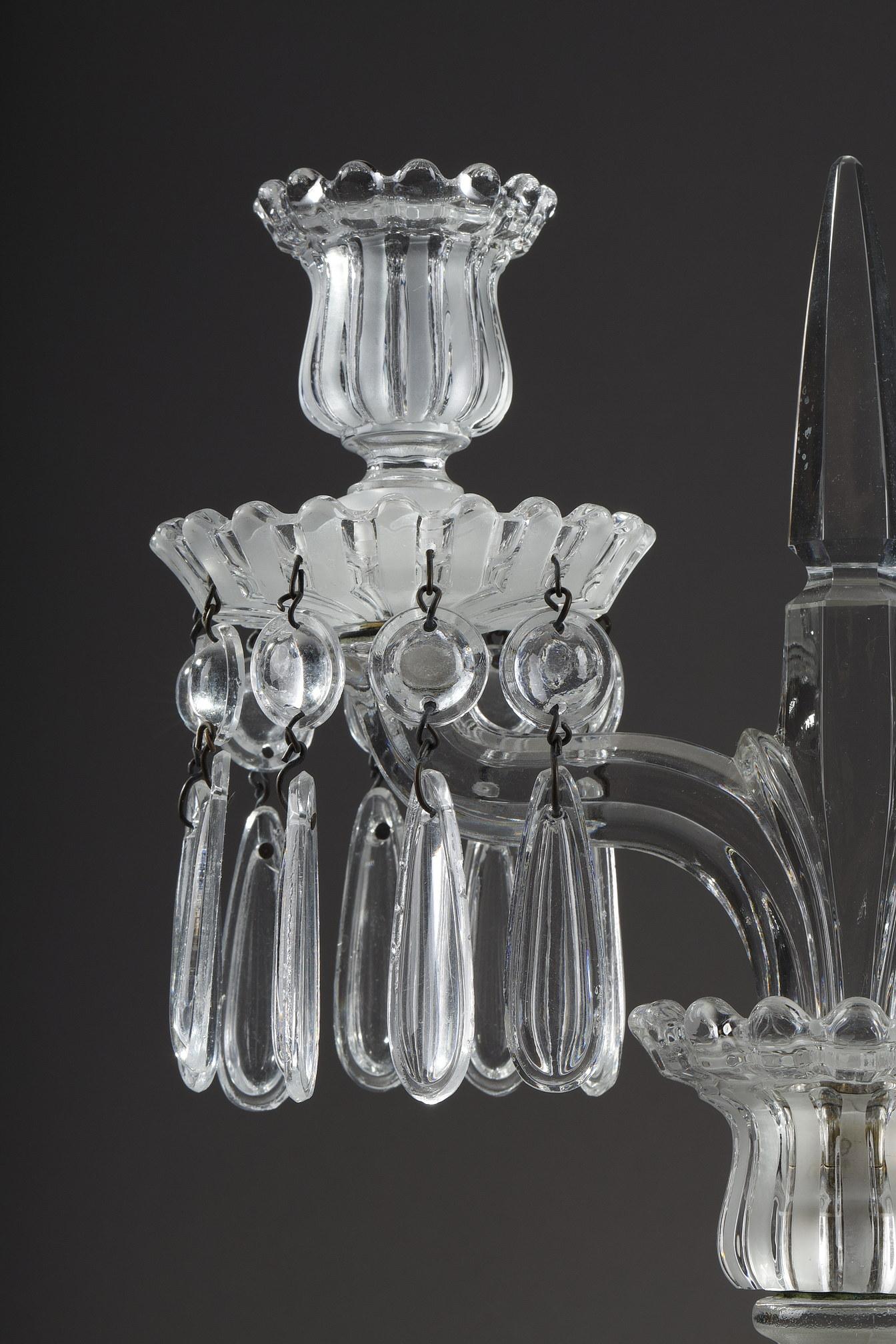 Pair of Candelabras in Baccarat Crystal 1
