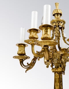 Pair of candelabras in bronze
