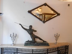 Pair of Candelabras in Iron, France, 1900, Jugendstil, Art Nouveau, Liberty
