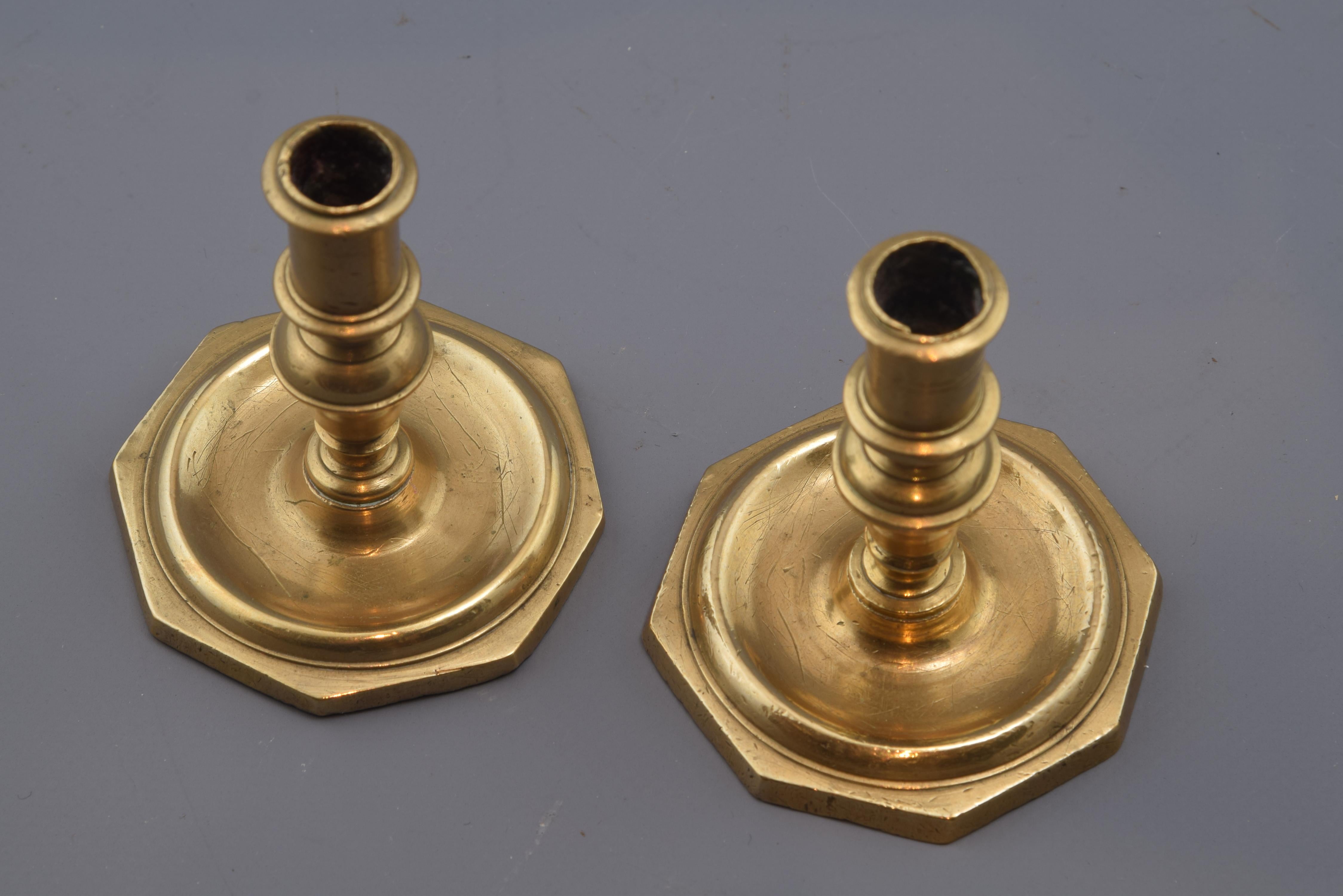 Pair of Candleholders, Bronze, 18th Century In Good Condition In Madrid, ES