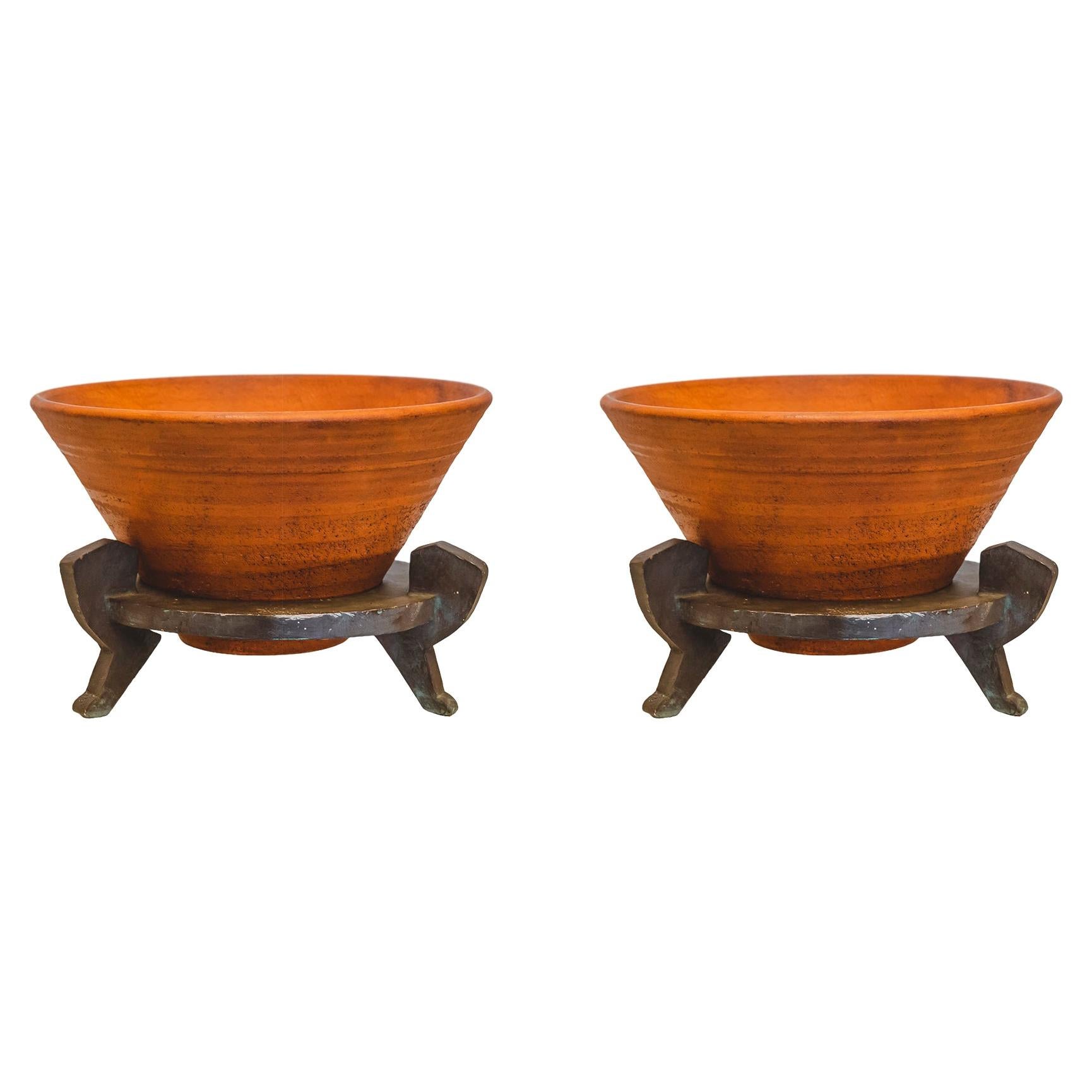 Pair of Candle Holders, circa 1970, France For Sale