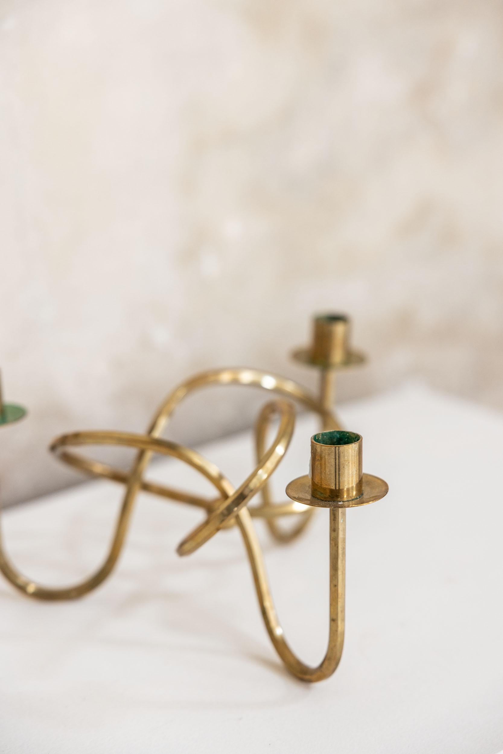 Mid-Century moderno Coppia di portacandele 