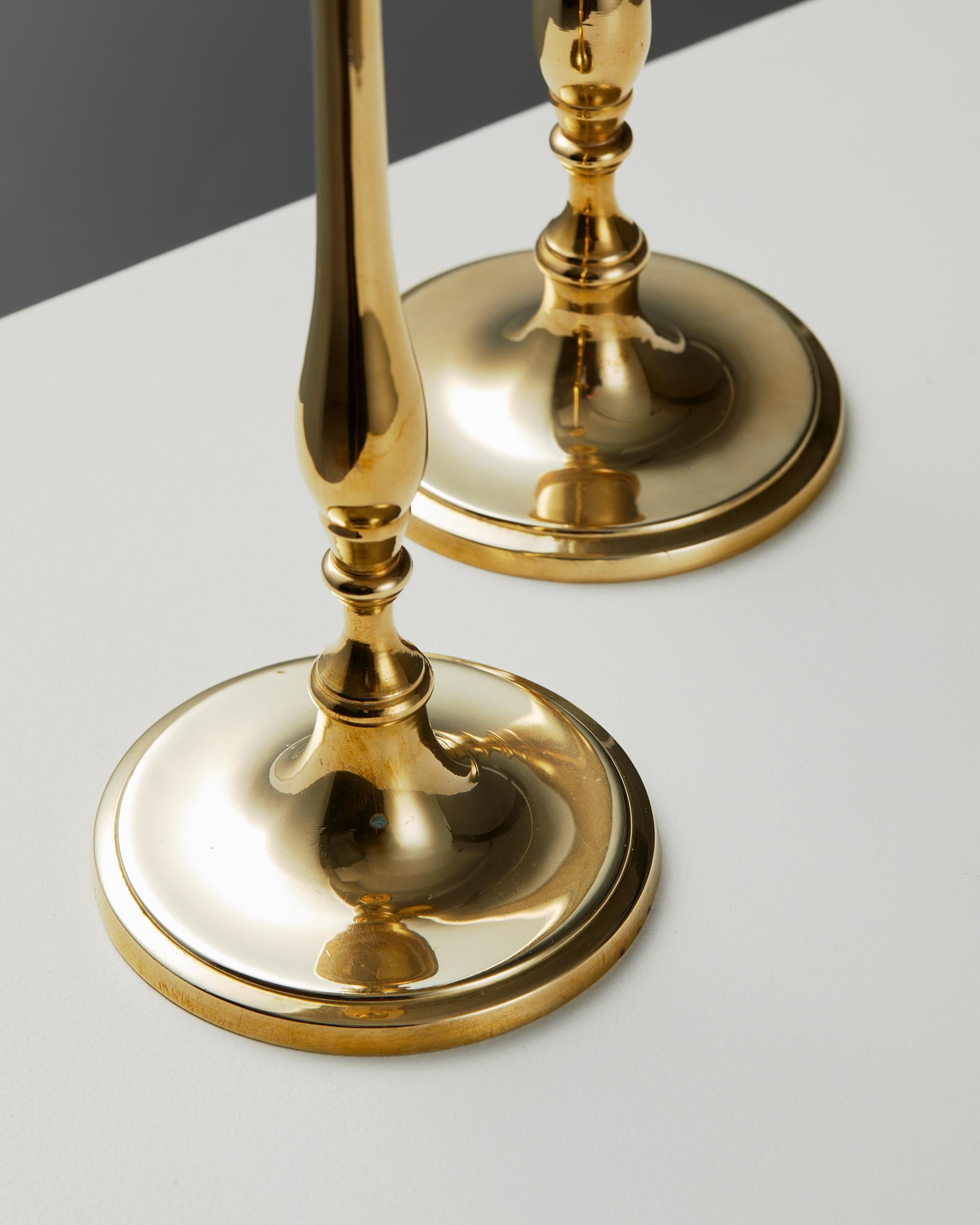 Pair of Candle Sticks, Anonymous for Svenskt Tenn, Sweden, 1950's In Good Condition In Stockholm, SE