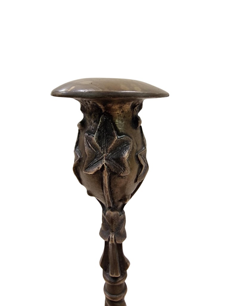 Paire De Bougeoirs Art Nouveau De Hugo Leven Pour Kaiserzinn