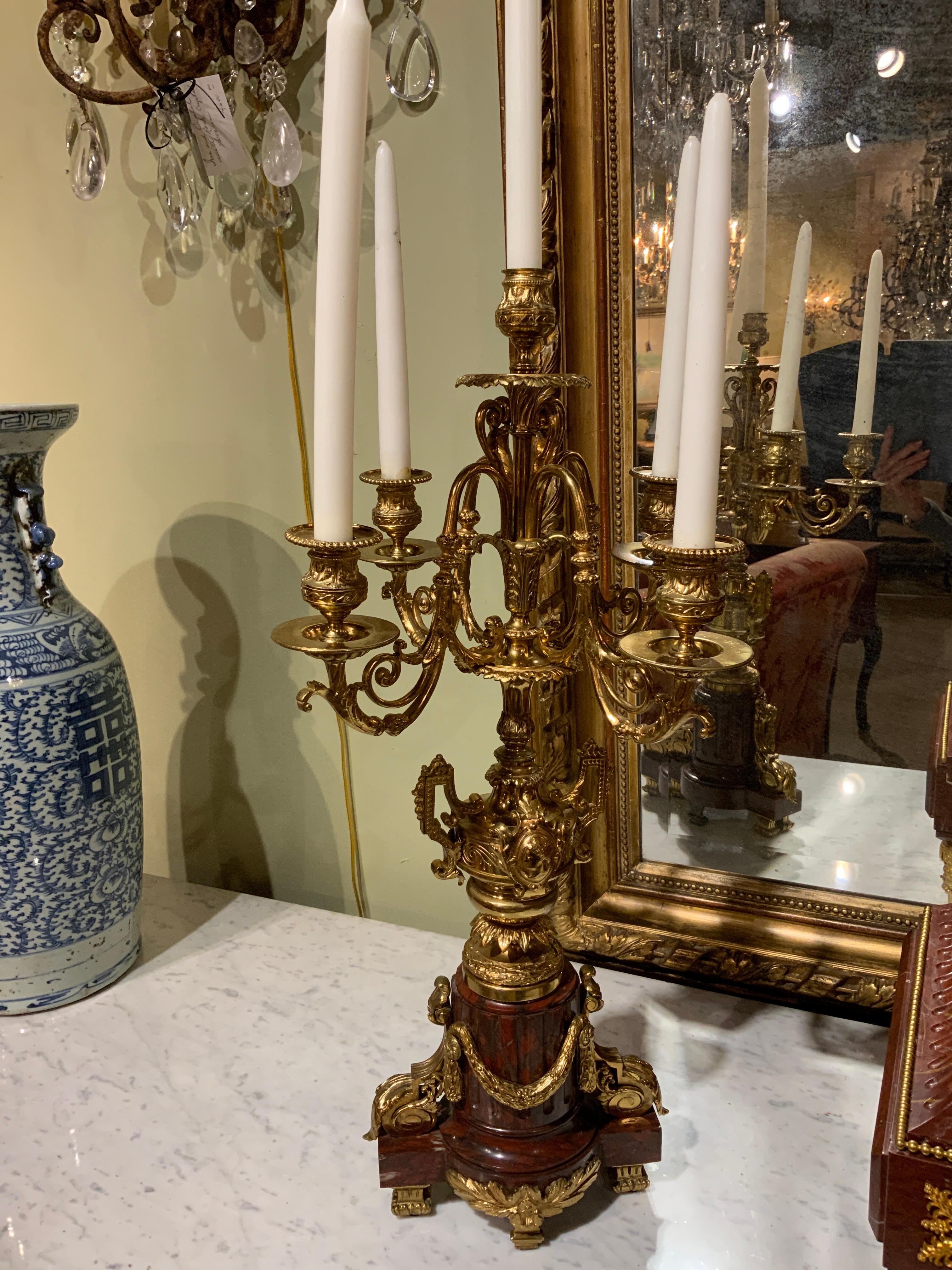Fine XIX secolo Coppia di candelabri in vendita