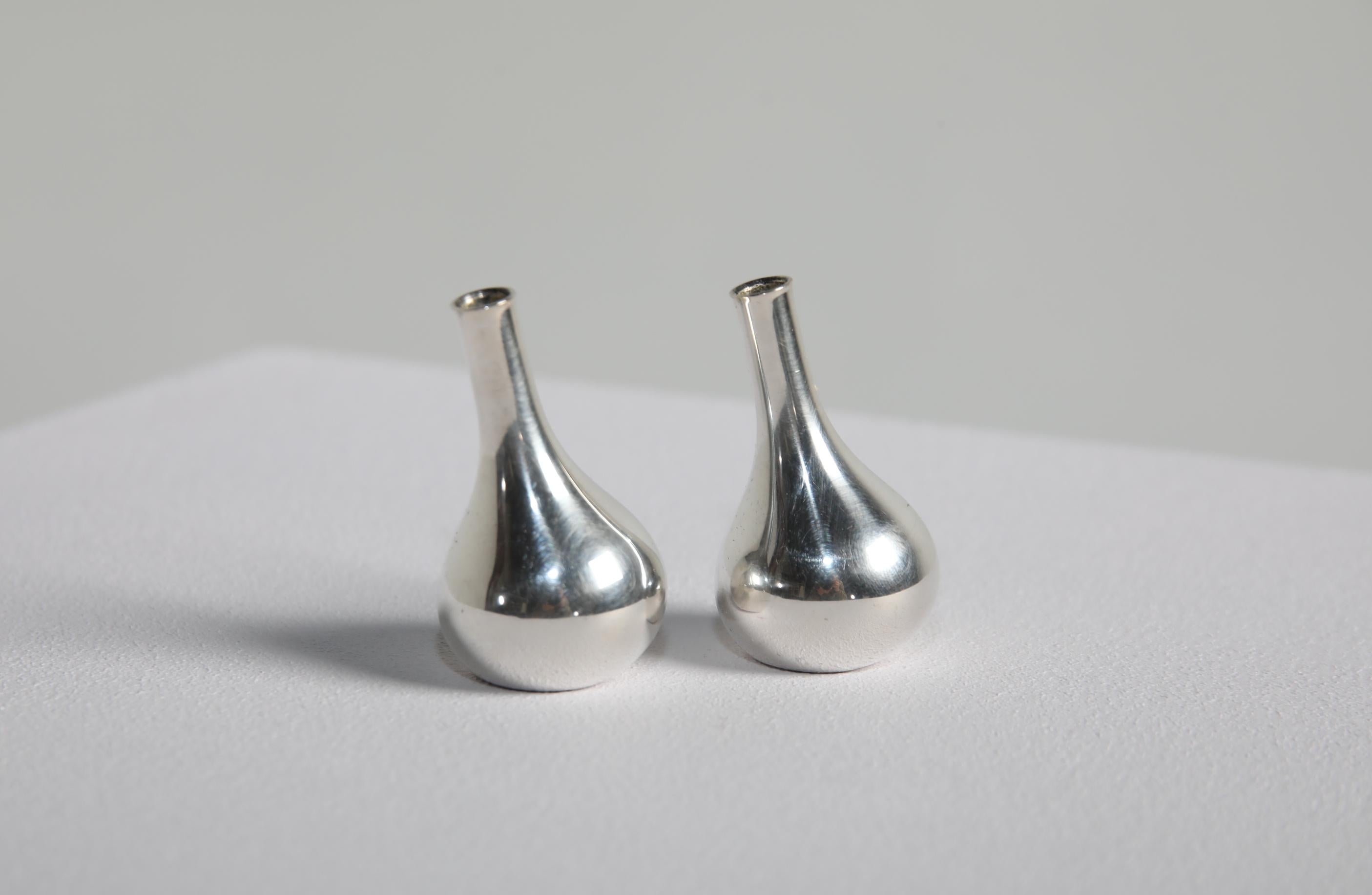 Mid-Century Modern Pair of Candleholders by Jens Quistgaard for Dansk Designs, Denmark, 1960s For Sale