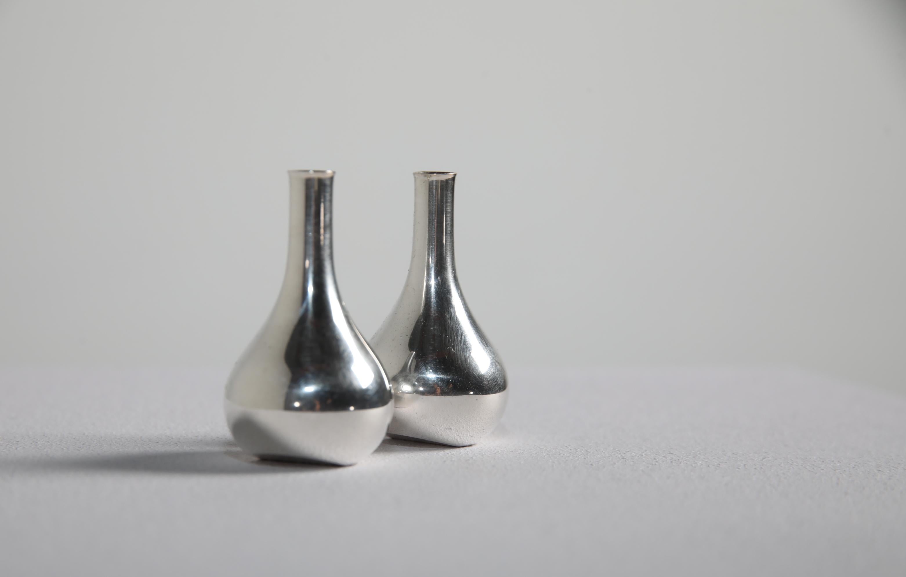 Danish Pair of Candleholders by Jens Quistgaard for Dansk Designs, Denmark, 1960s For Sale