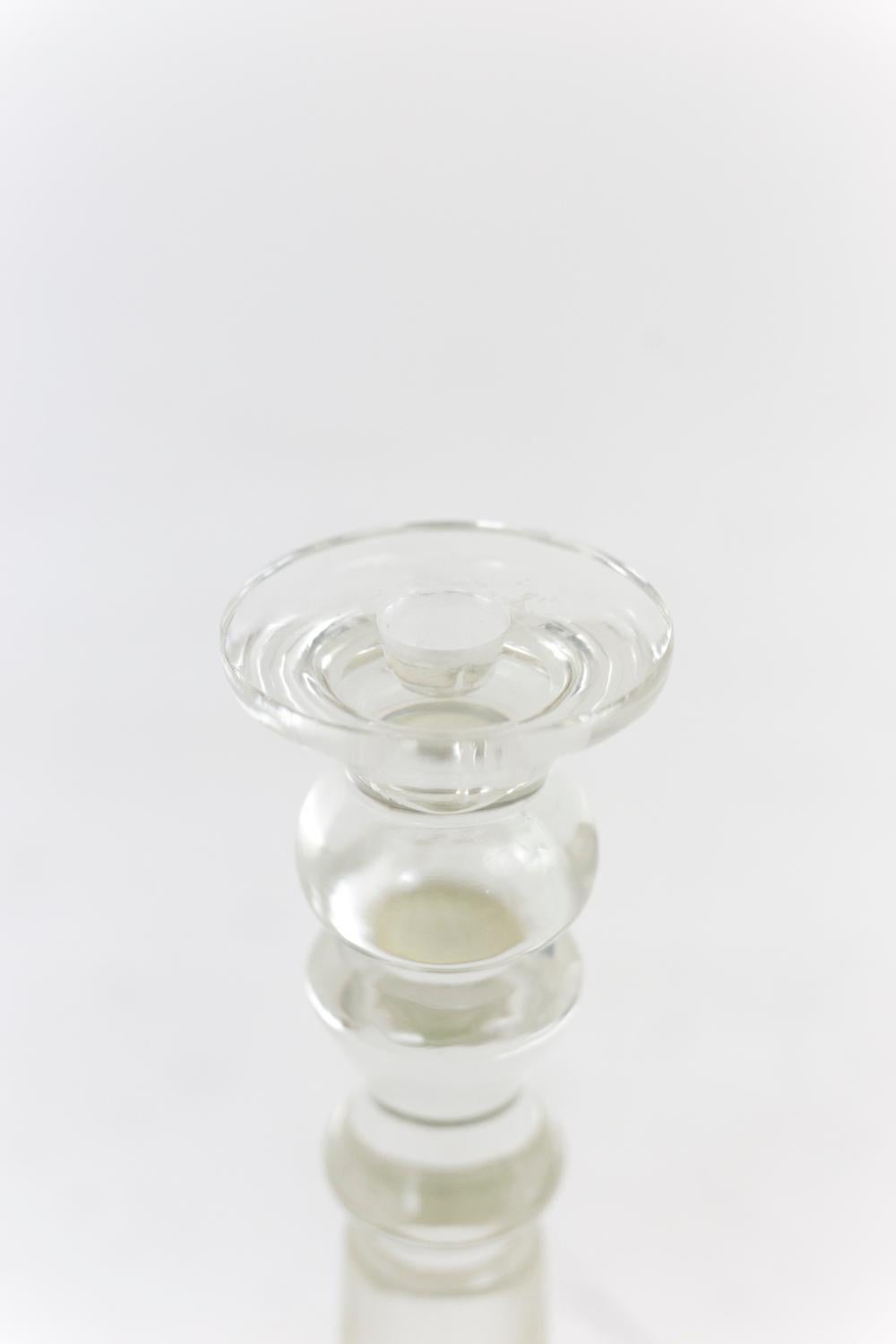 Louis Philippe Pair of Candleholders in Crystal, Louis-Philippe Period For Sale