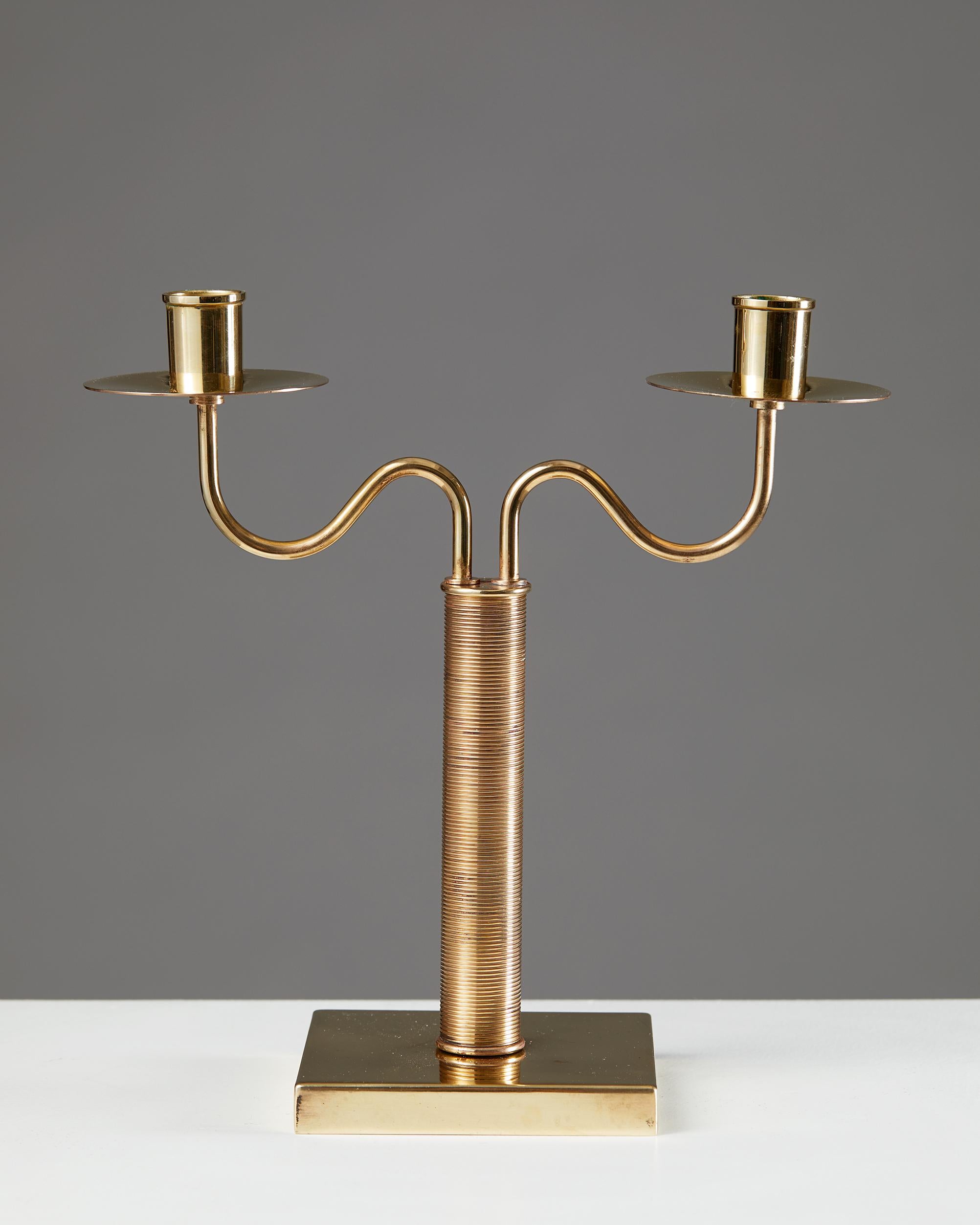 Pair of Candlesticks, Anonymous for Kronsilver Fabriksaktiebolaget Fak, Sweden In Good Condition In Stockholm, SE