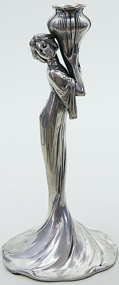 Pair of Candlesticks by Achille Gamba, Italy, First Half of the 20th Century