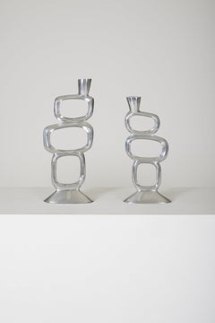 Coppia di candelieri di Matthew Hilton, Inghilterra 1980