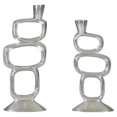 Pair Of Candlesticks By Matthew Hilton, England 1980