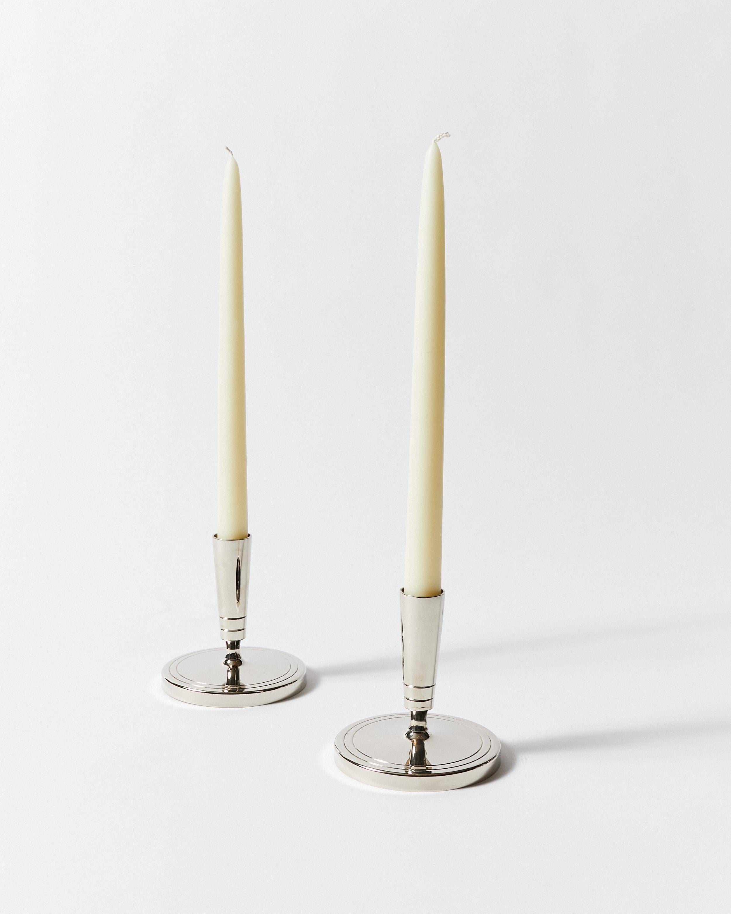 20th Century Pair of Candlesticks by Tommi Parzinger for Dorlyn Silversmiths