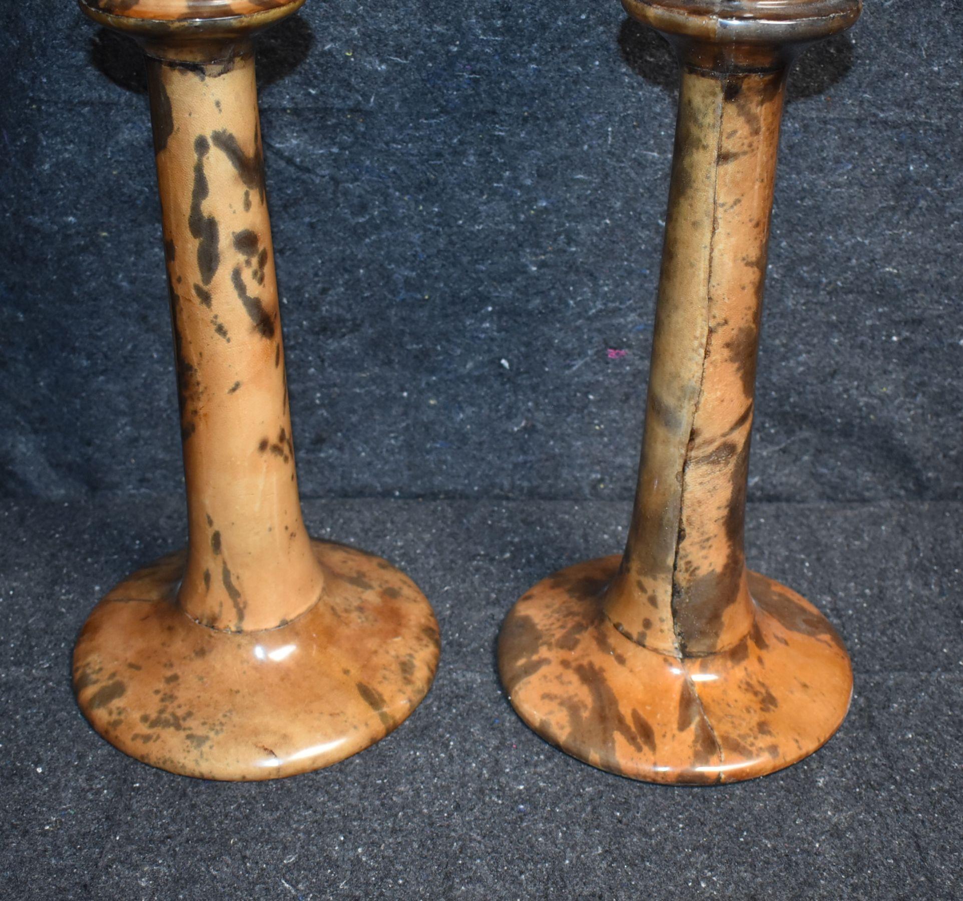 Modern Pair of Candlesticks Cover with Parchment