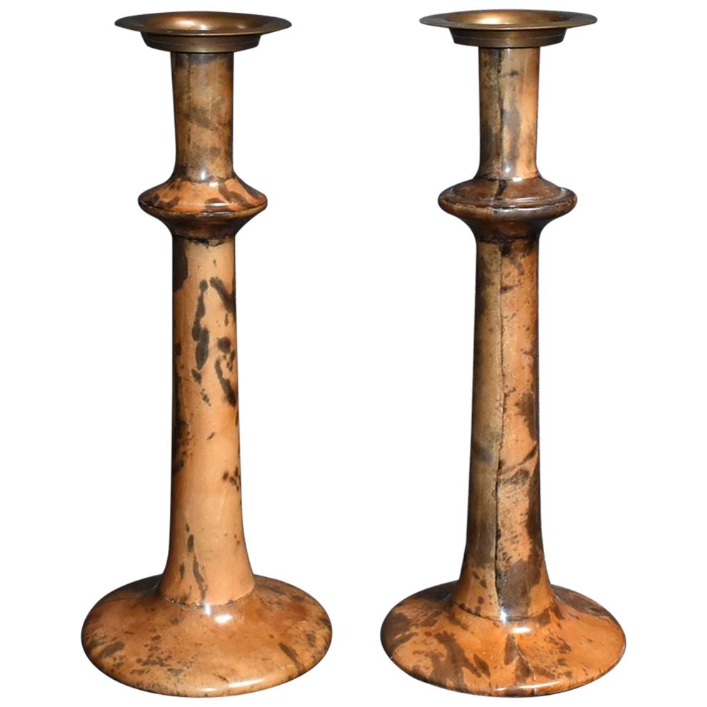 Pair of Candlesticks Cover with Parchment