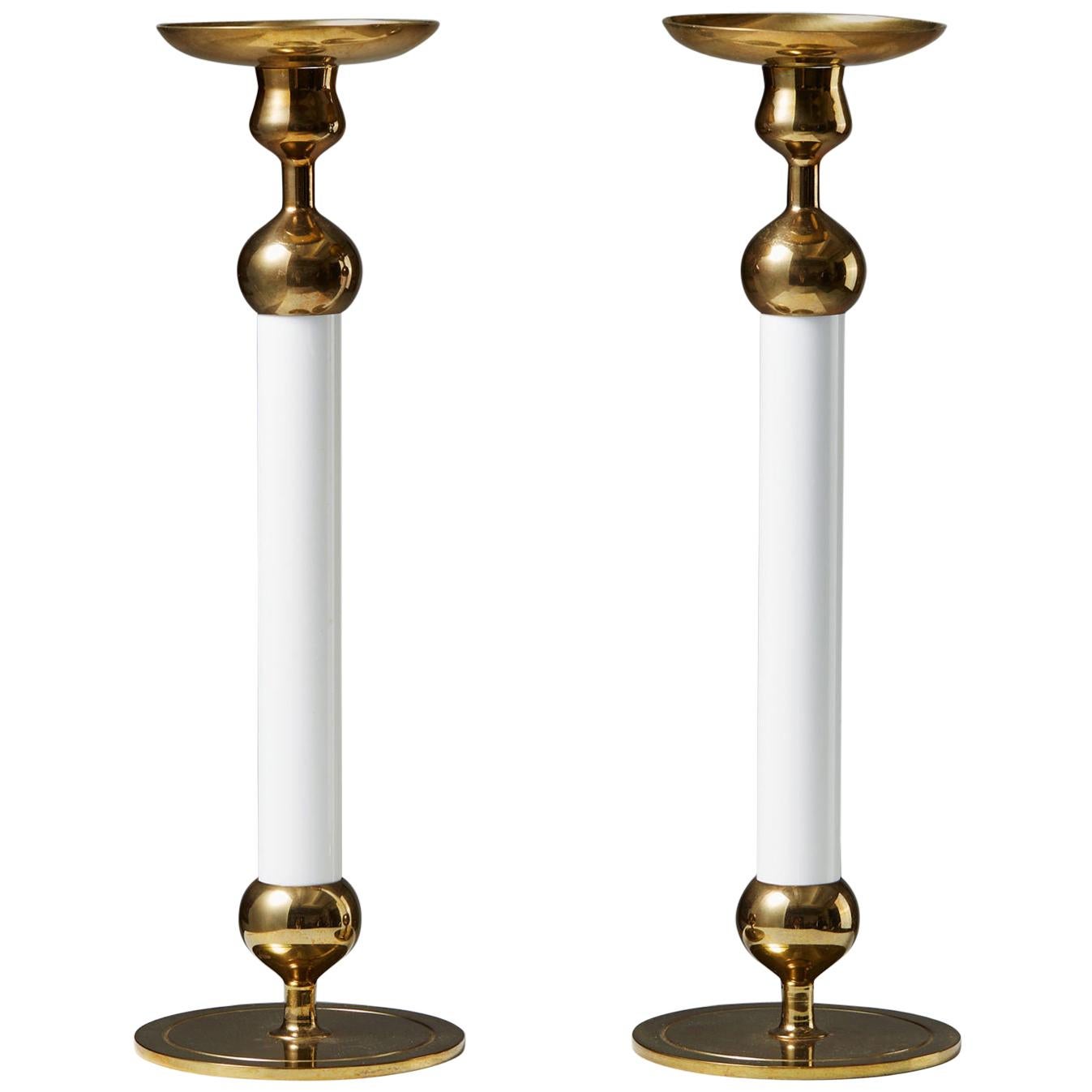 Pair of Candlesticks Designed by Josef Frank for Svenskt Tenn, Sweden, 1950s