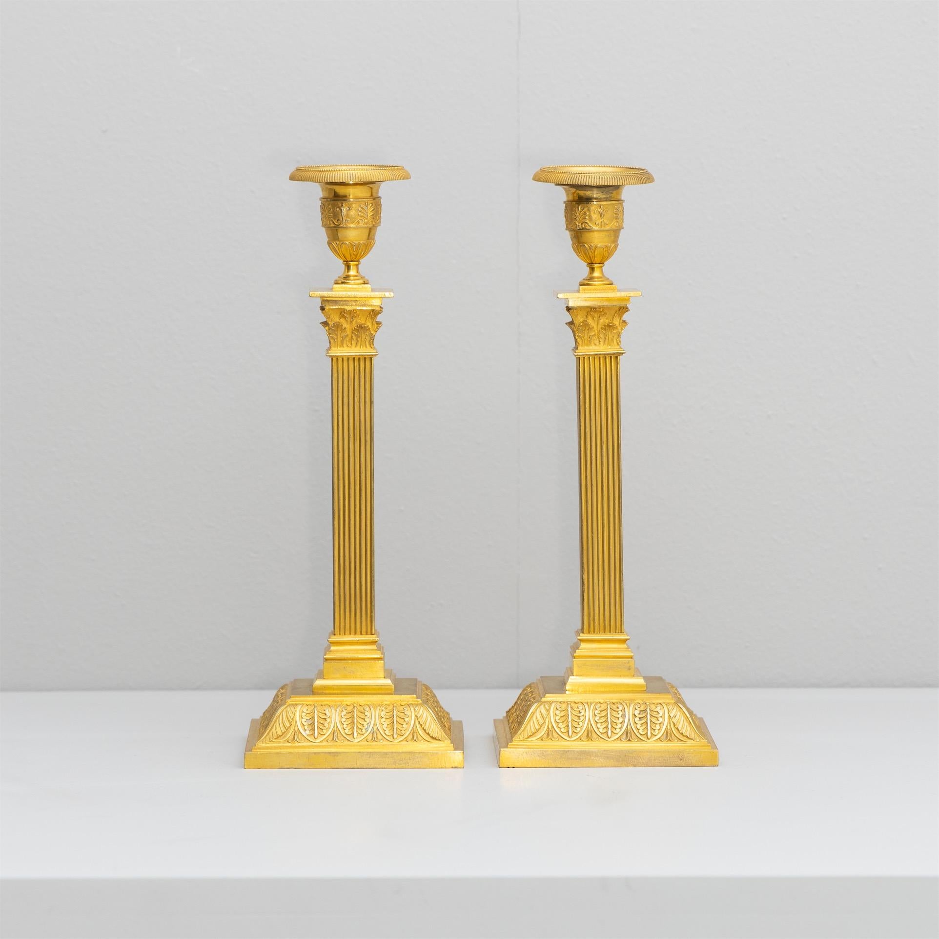 Pair of Candlesticks, Empire, Sweden, Early 19th Century 2