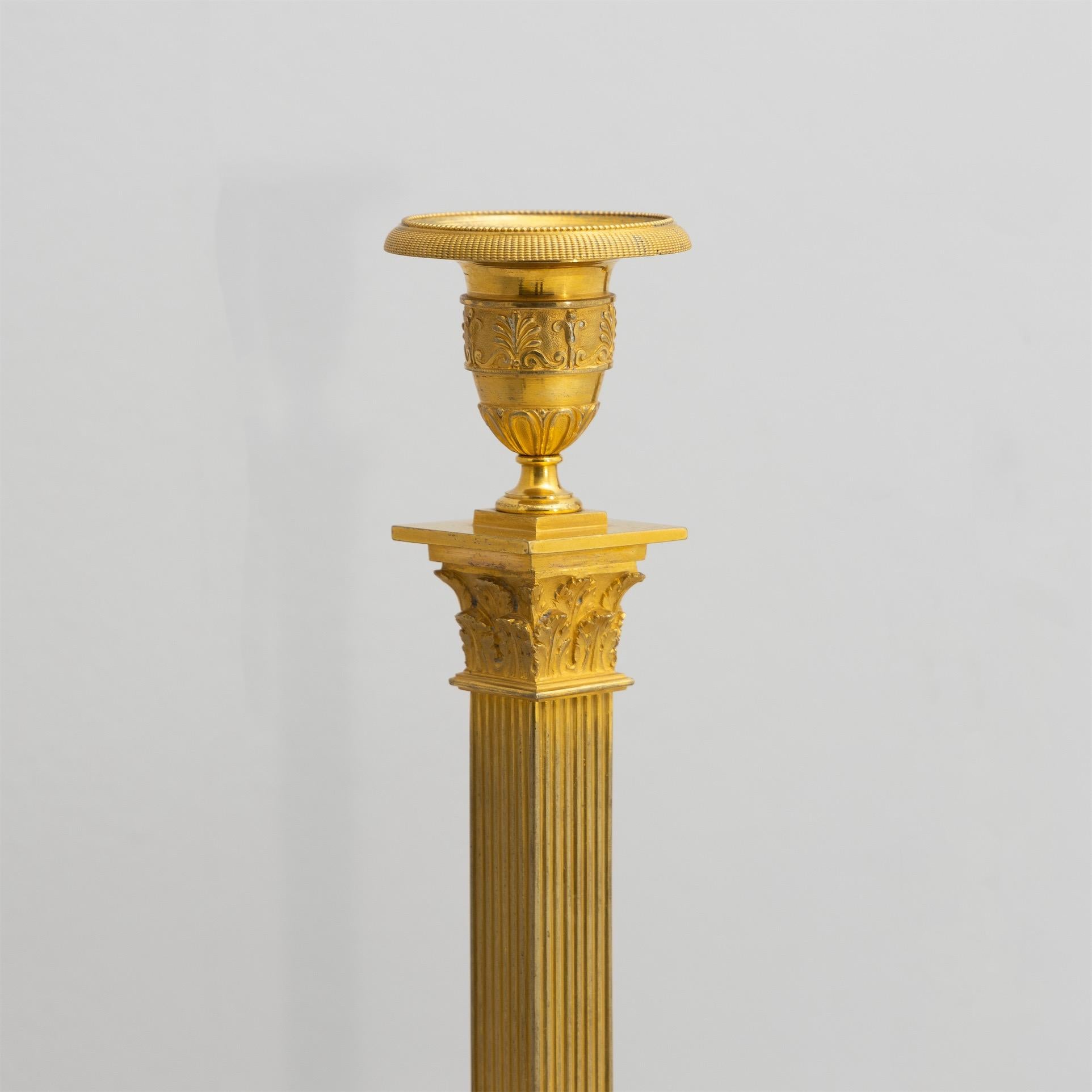 Pair of Candlesticks, Empire, Sweden, Early 19th Century 4
