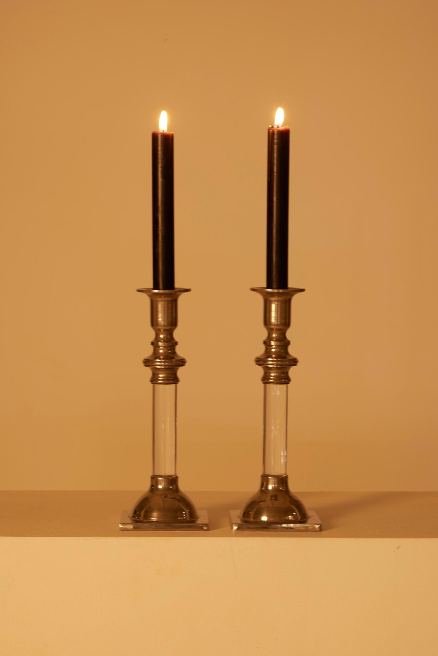 Space Age Pair of candlesticks