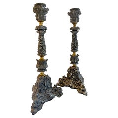 Antique Pair of Candlesticks, French 19th Century