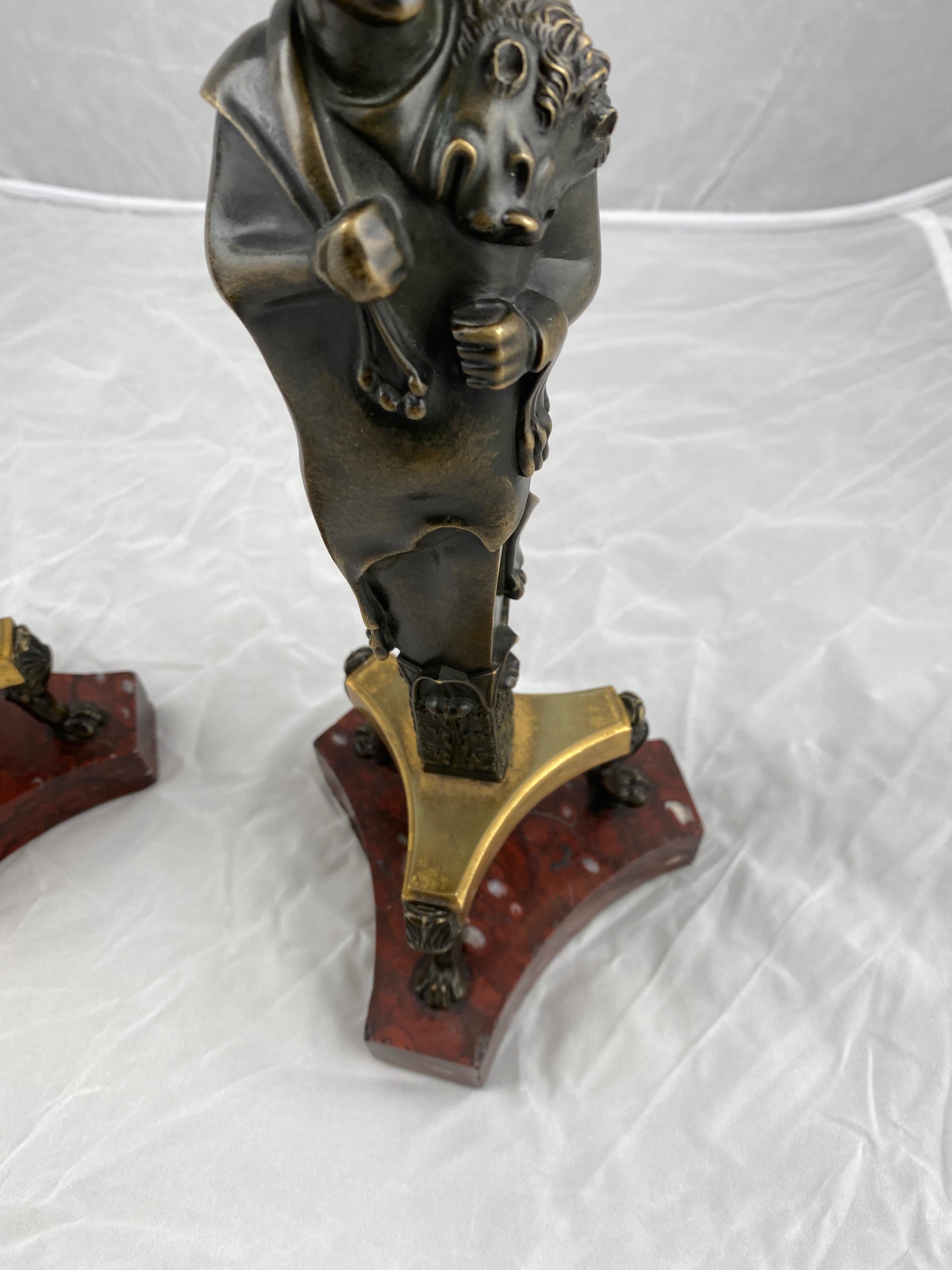 19th Century Pair of Candlesticks, French Empire Made, circa 1810