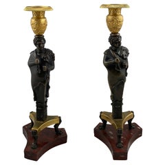 Pair of Candlesticks, French Empire Made, circa 1810