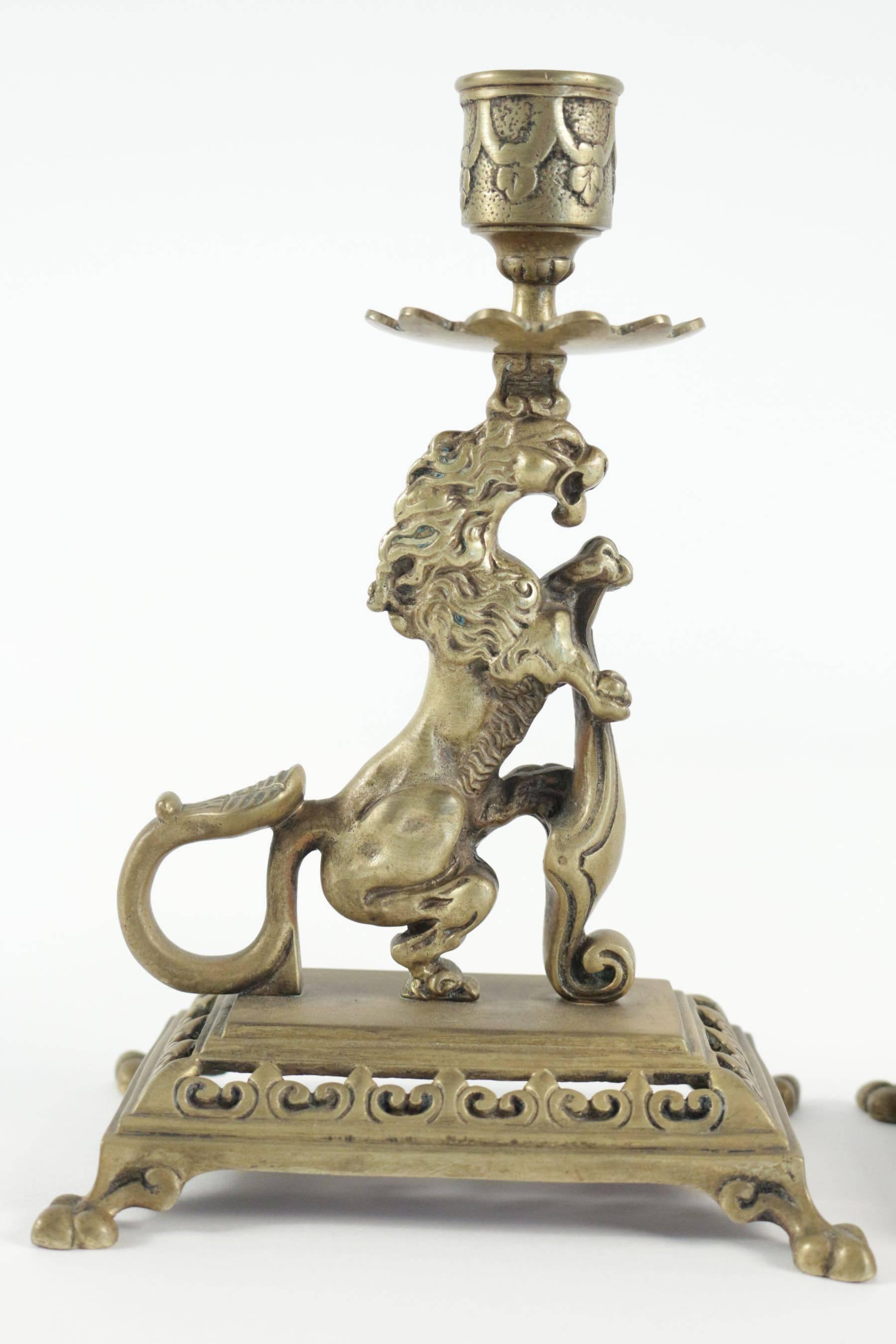 Pair of Candlesticks from the 19th Century in Bronze, Napoeon III Period For Sale 2