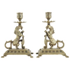 Pair of Candlesticks from the 19th Century in Bronze, Napoeon III Period