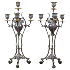 Antique Pair of Candlesticks from the Turn of the 19th and 20th Centuries